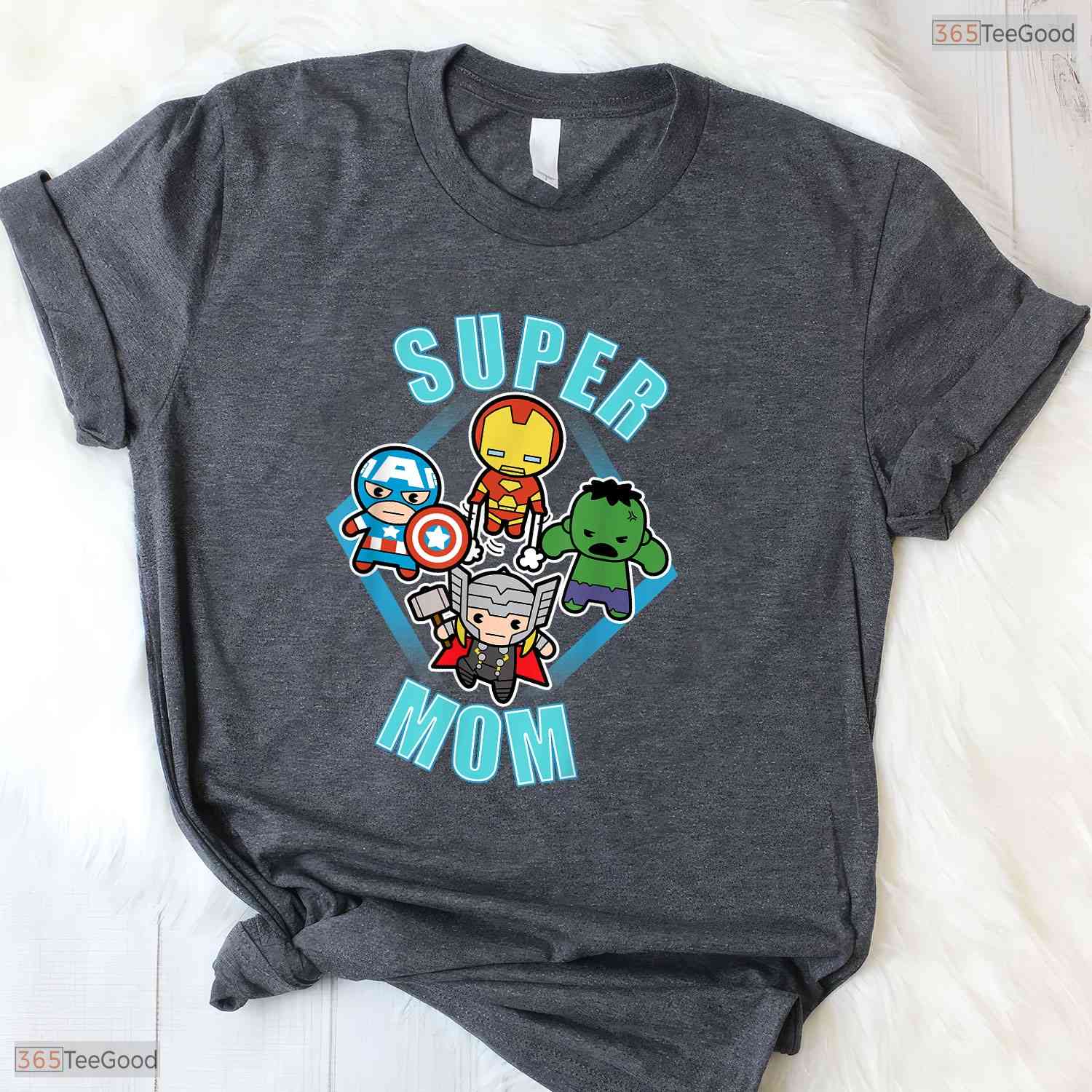 Kawaii Superhero Mom Shirt Comic Style Superhero Mom Mothers Day T-Shirt Idea