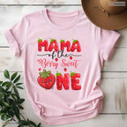 Berry Sweet One Mama Strawberry First Birthday Mother Mothers Day T-Shirt