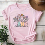 Blessed To Be Called Nana Floral Mothers Day Flower Grandma T-Shirt Present