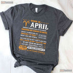 Aries Zodiac April Birthday T-Shirt - Born In April Tee - Astrology Gift For Men Women
