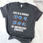 Types Of Baseball Pitches Life Choices T-Shirt Pitcher Player Knowledge Gift