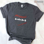 6 4 3 2 Double Play Baseball Player T-Shirt Funny Math Saying Sports Apparel