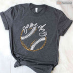 Game Day Baseball Life Softball Life T-Shirt For Mom Women Fan Supporter Tee