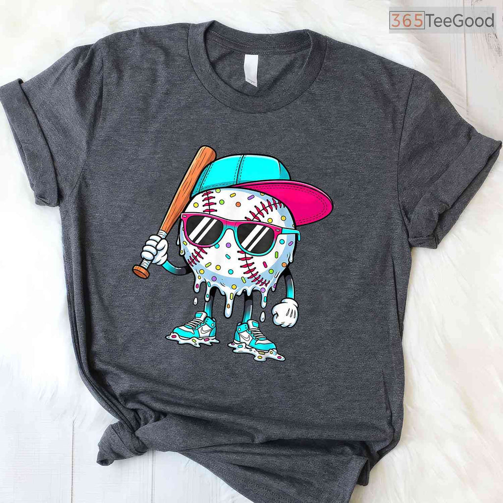 Baseball Life Style 101 Apparel Youth Drip T-Shirt Boys Kid Cool Sports Gift