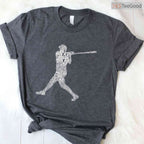 Baseball Player Men Children Boys T-Shirt Cool Sports Graphic Game Day Gift