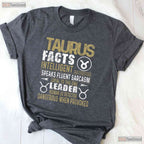 Taurus Zodiac Facts T-Shirt - Funny April May Birthday Tee - Astrology Shirt For Men
