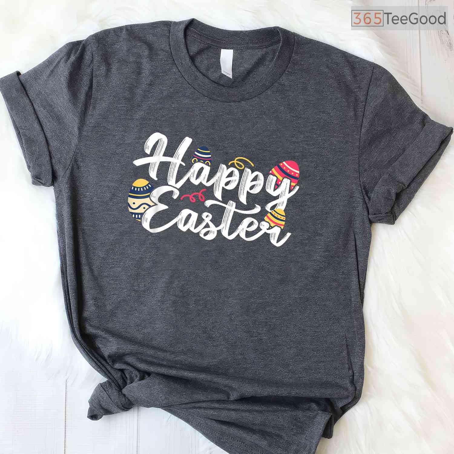 Happy Easter Bunny Egg Sayings T-Shirt Funny Typography Quotes Holiday Shirt