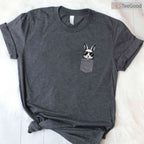 Easter Bunny Pocket Sunglasses T-Shirt Cool Rabbit Faux Pocket Holiday Shirt