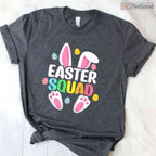 Easter Squad Family Matching T-Shirt Bunny Egg Hunt Group Team Holiday Shirt