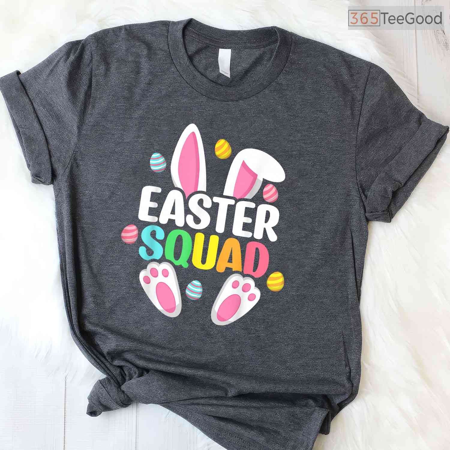Easter Squad Family Matching T-Shirt Bunny Egg Hunt Group Team Holiday Shirt