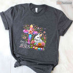 Easter Cross Bunny Needs Jesus T-Shirt Rabbit Christian Religious Faith Shirt