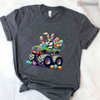 Easter Day Bunny Monster Truck Eggs T-Shirt Cool Rabbit Vehicle Toddler Shirt