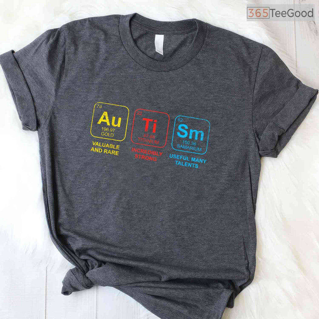 Periodic Table Elements Autism Shirt April Awareness ASD Science T-Shirt