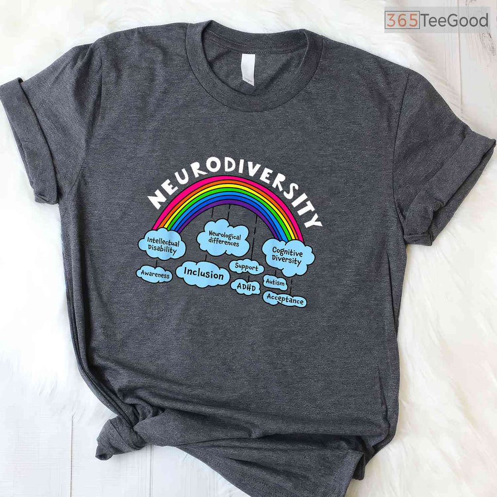 Neurodiversity Rainbow Awareness Autism Shirt April Awareness Month T-Shirt