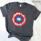 Autism Awareness Captain Shirt Support Autistic Superkid April T-Shirt