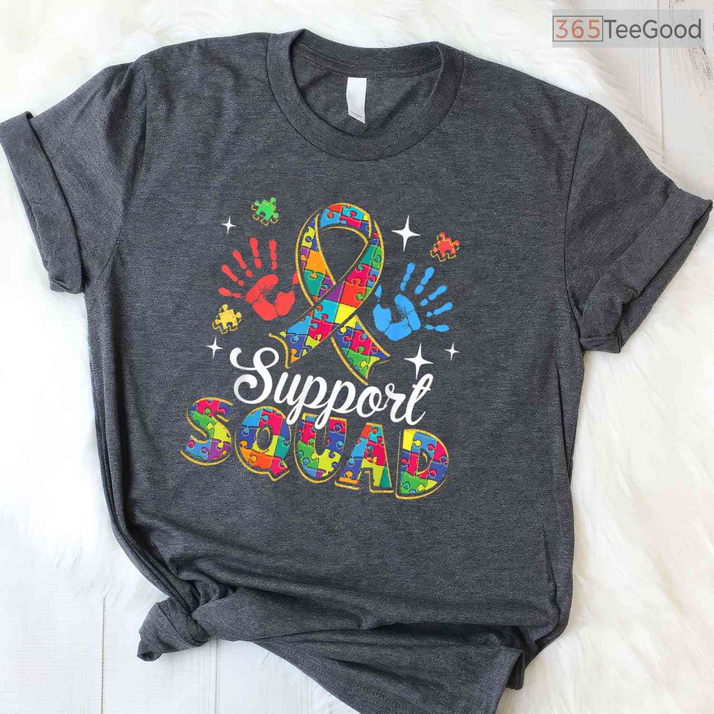 Autism Awareness Autism Support Squad Family T-Shirt April Month Apparel