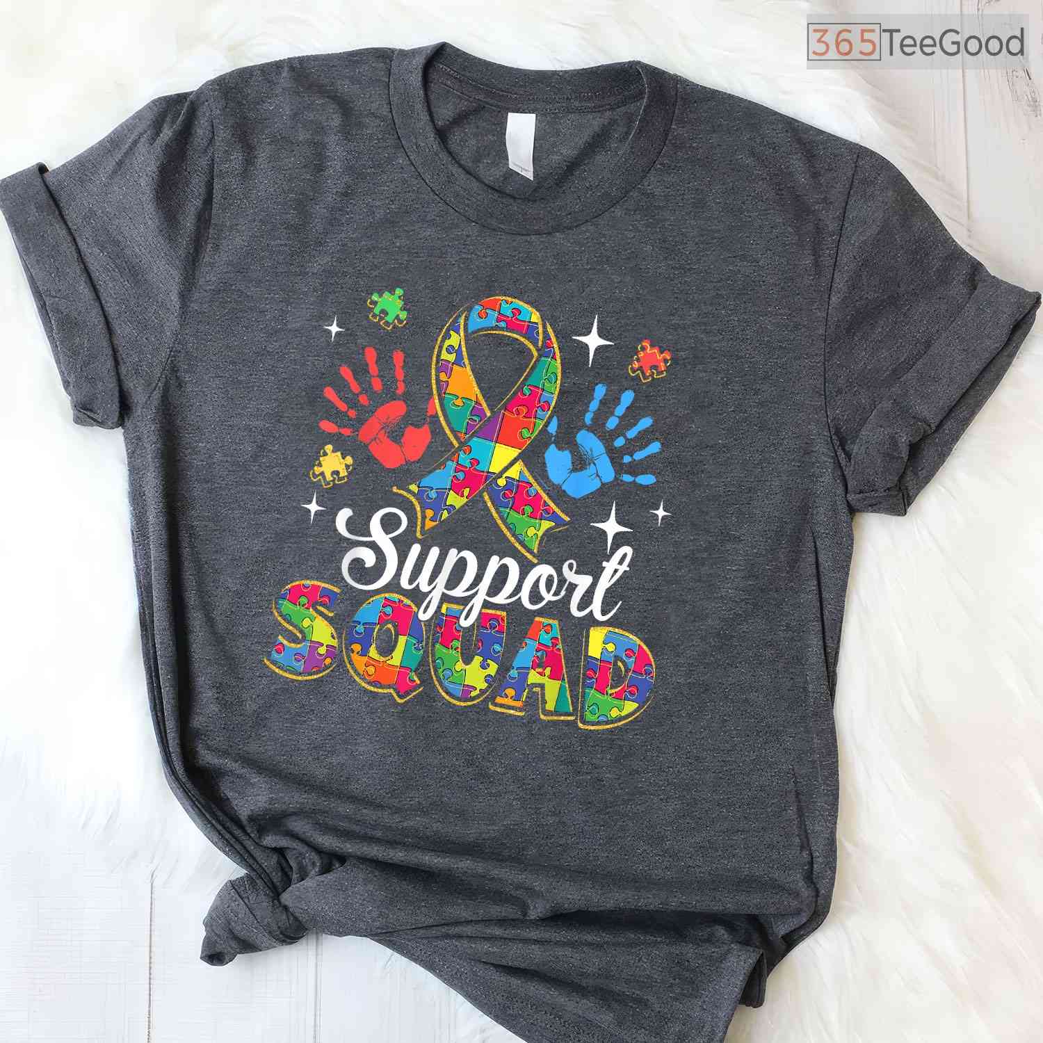 Autism Awareness Autism Support Squad Family T-Shirt April Month Apparel