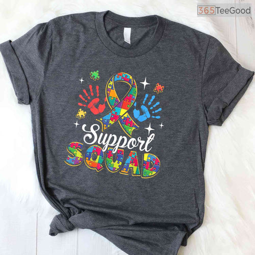 Autism Awareness Autism Support Squad Family T-Shirt April Month Apparel