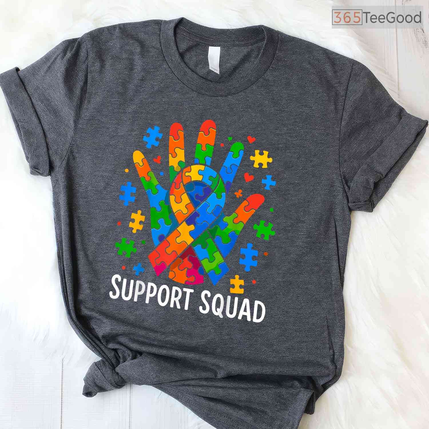 Autism Awareness Autism Support Squad T-Shirt April Acceptance Month Crew