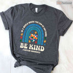 Be Kind Autism Awareness Puzzle Heart Rainbow Shirt April Men Women Kids T-Shirt