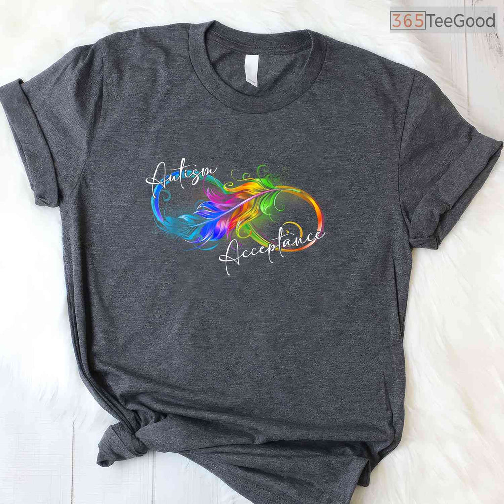 Autism Red Instead Infinity Symbol Autistic Shirt April Acceptance Month T-Shirt