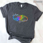 Autism Red Instead Infinity Symbol Autistic Shirt April Acceptance Month T-Shirt