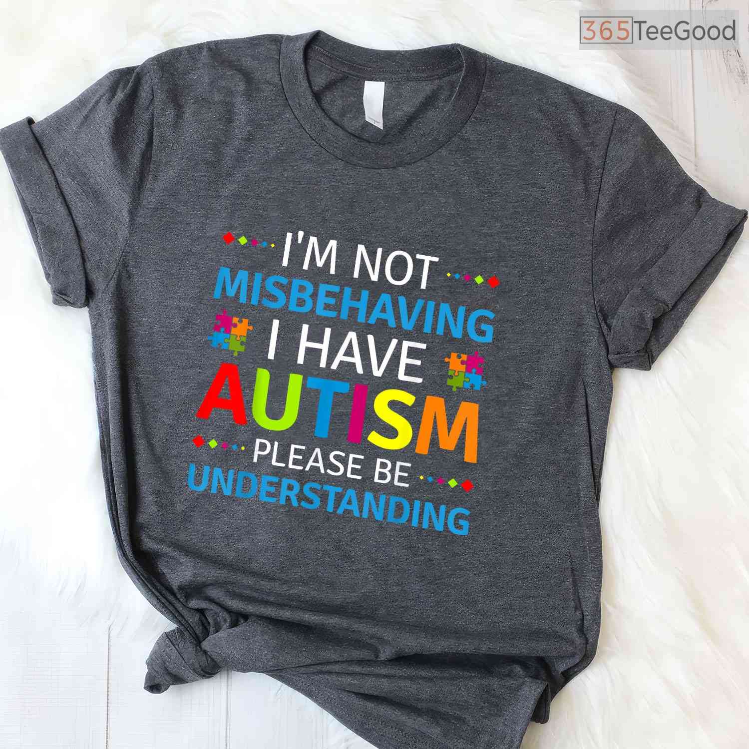 I Am Not Misbehaving I Have Autism Awareness Shirt April Support Kids T-Shirt