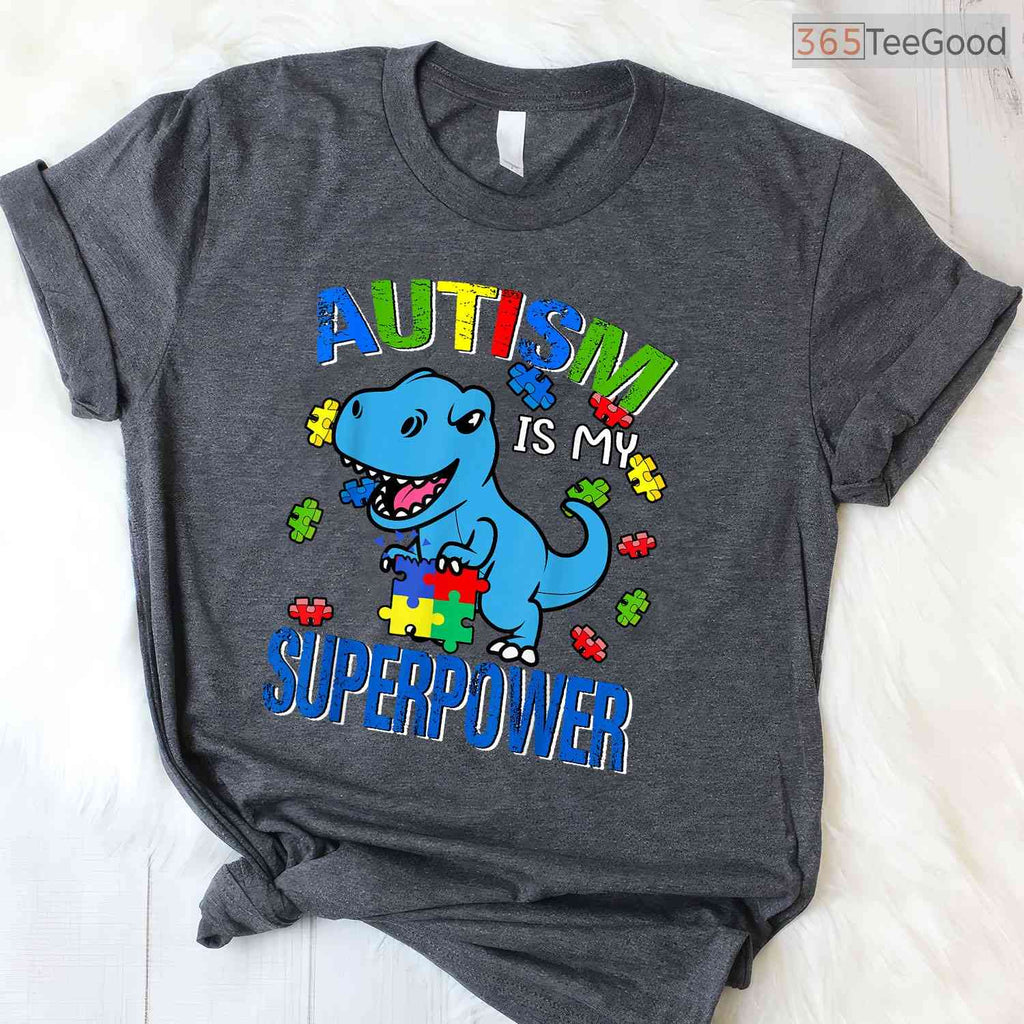 Autism Is My Superpower Kids Boys Shirt April Awareness Month Superhero T-Shirt