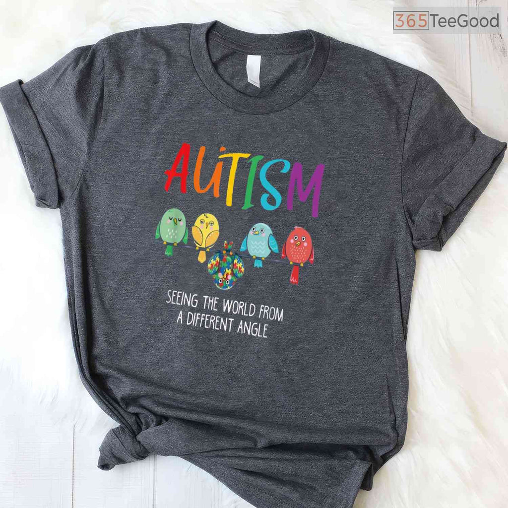 Autism Awareness Cute Owl Color Puzzles Shirt April Kids Support Gift T-Shirt