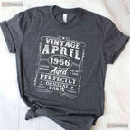 Retro 60th Birthday April 1966 T-Shirt - Vintage 60 Years Old Gift For Men Dad