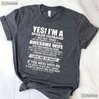 I - m A Spoiled Husband Of An April Wife T-Shirt - Funny Marriage Birthday Gift