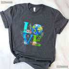 Love World Earth Day 2026 Environmental T-Shirt Save The Planet Eco Friendly Top