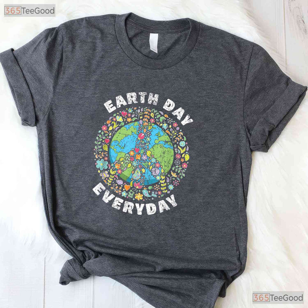 Earth Day Everyday T-Shirt Small Planet Lover Sustainable Eco Conscious Graphic Tee