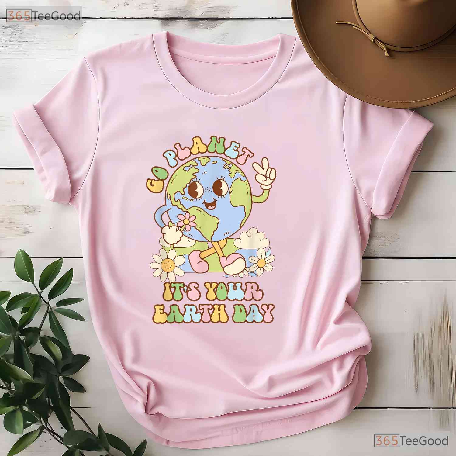 Go Planet Its Your Earth Day 2026 T-Shirt Teacher Kids Retro Funny Birthday Earth