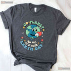 Cute Go Planet Its Your Earth Day 2026 T-Shirt Teacher Kids Groovy Retro Flower