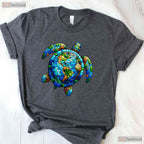 Sea Turtle Save The Planet Earth Day Shirt Women Men Kids Ocean Lover Gift