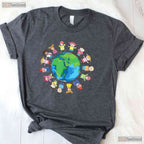 Happy Earth Day Children Around The World T-Shirt Save Planet Global Unity
