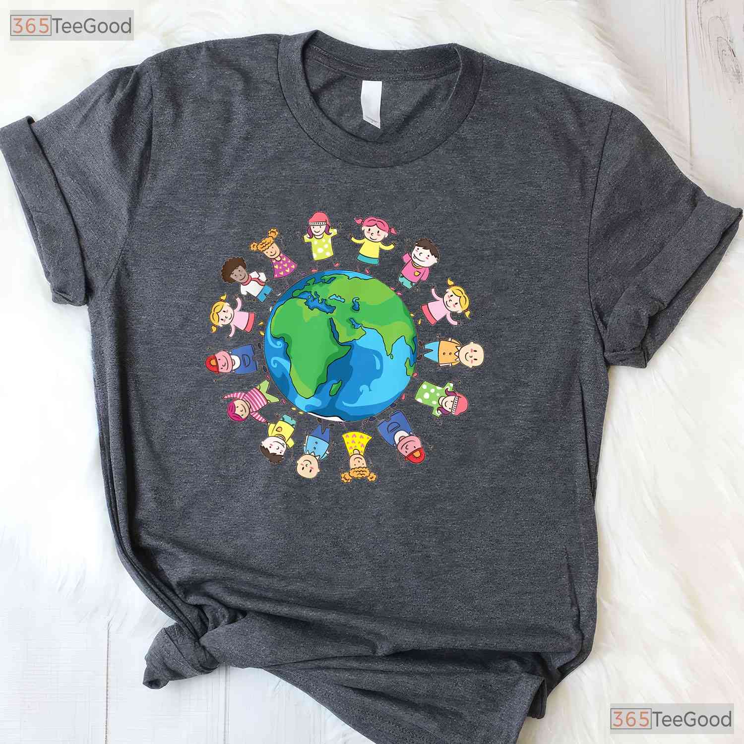 Happy Earth Day Children Around The World T-Shirt Save Planet Global Unity