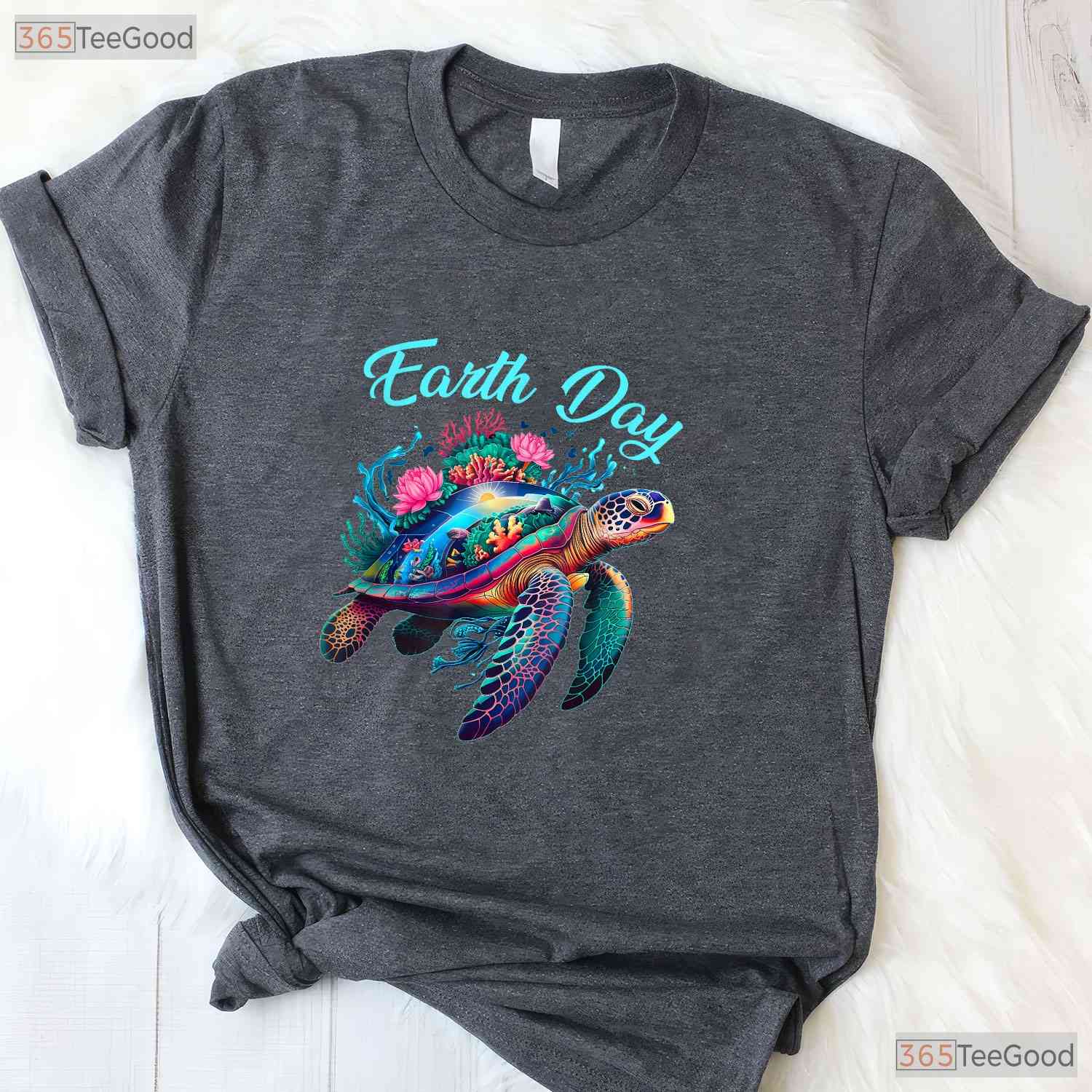 Sea Turtle Earth Day T-Shirt Save The Ocean Environmental Protection Gift