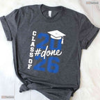 Officially Done Class Of 2026 Graduation Shirt For Her Him And Grad Seniors