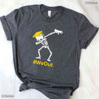 Funny Dabbing Skeleton Graduation Graduate We Out Senior Celebration T-Shirt