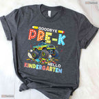 Awesome Goodbye Pre-K Hello Kindergarten Graduation Big Truck Boy T-Shirt