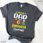 Loving Proud Dad Class Of 2026 Kindergarten Graduate Kids Celebration T-Shirt