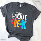 Trendy Peace Out Pre Kindergarten Last Day Of Pre-K Kids Celebration T-Shirt