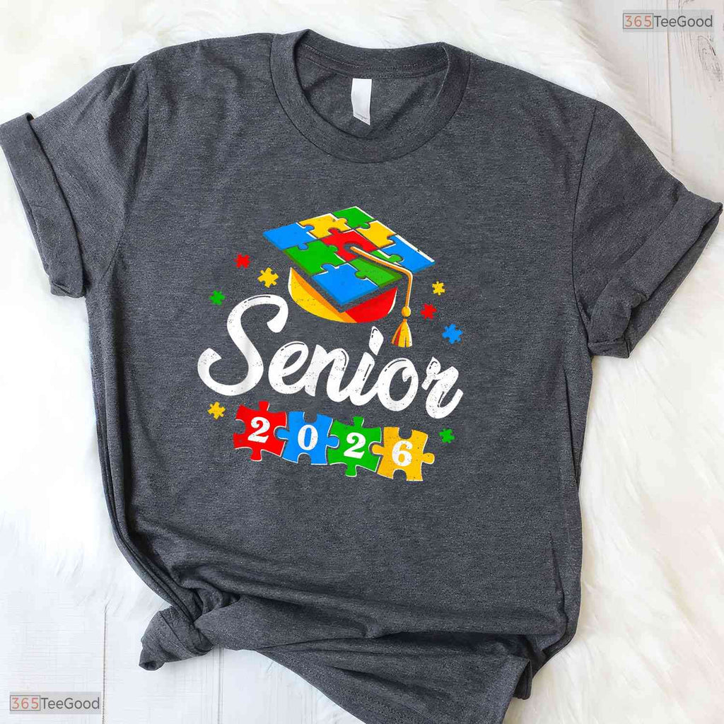 Inspiring Senior Autism Graduate 2026 Autism Graduation Senior Day T-Shirt
