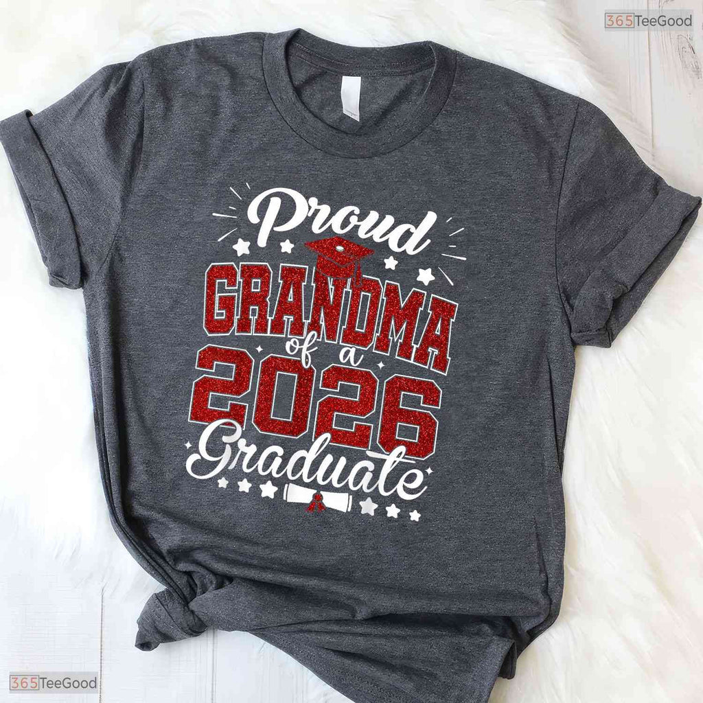Blessed Proud Grandma Of A 2026 Graduate Senior 2026 Graduation Day T-Shirt