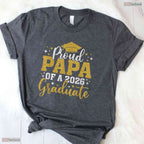 Supportive Papa Senior 2026 Proud Papa Of A Class Of 2026 Graduate T-Shirt