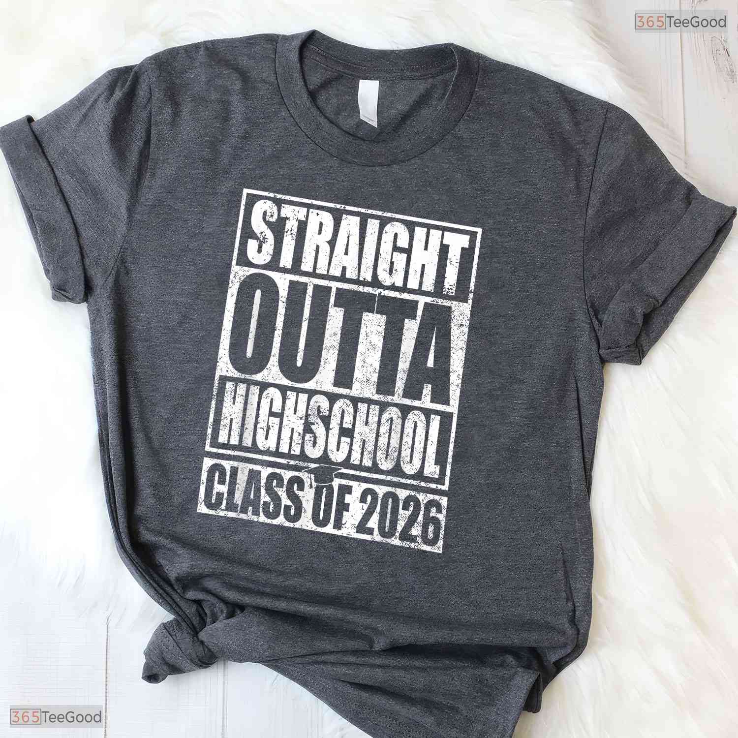 Straight Out Of High School Graduation Class of 2026 Senior Celebration T-Shirt