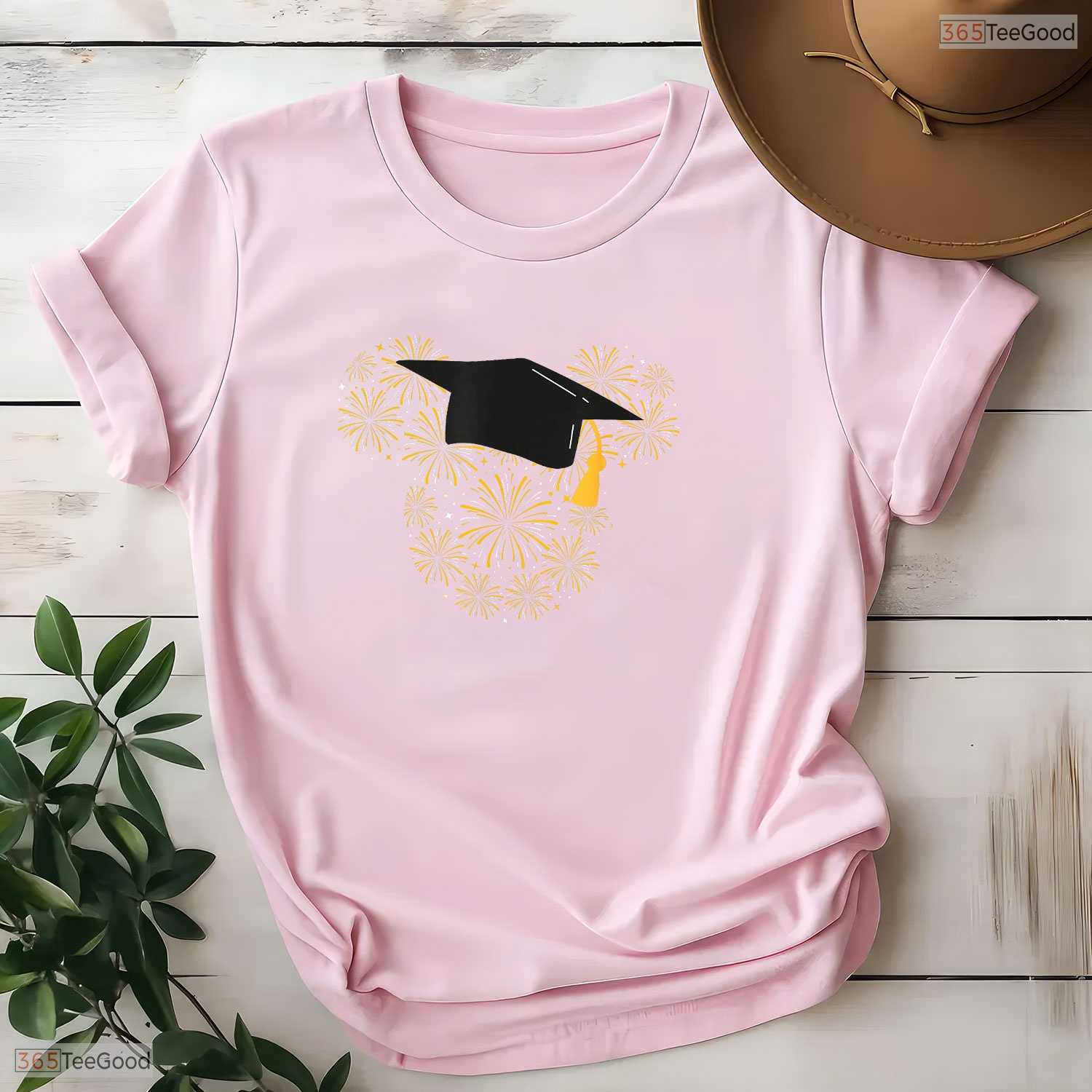 Magical Fireworks Graduated Theme Class Of 2026 Senior Celebration T-Shirt
