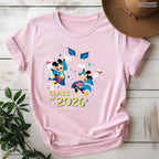 Cute Cartoon Mouse Couple Graduation Class Of 2026 New Grad Party T-Shirt